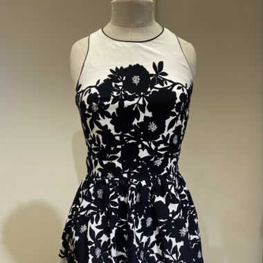 Black and white flowered dress