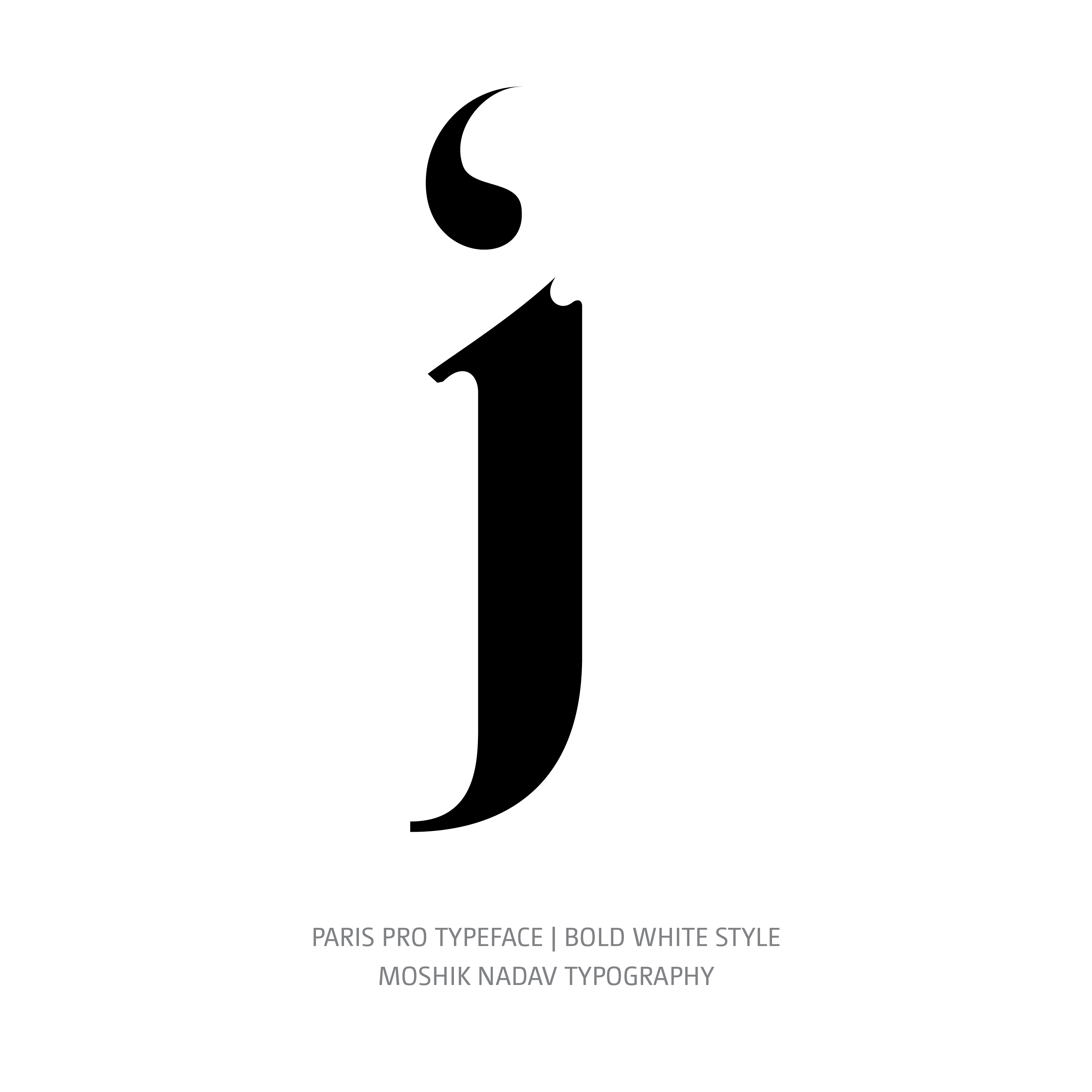 Paris Pro Typeface Bold White j