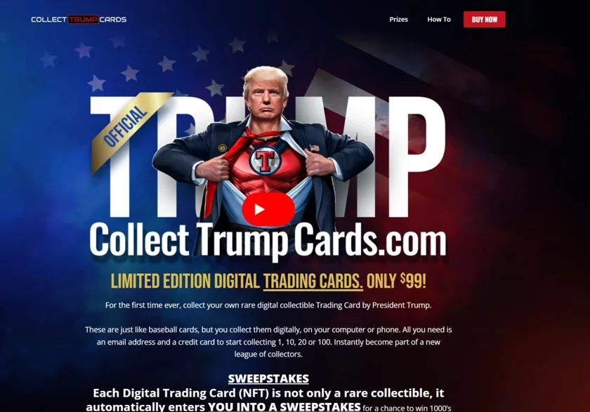 The Donald Trump Digital Trading Card collection