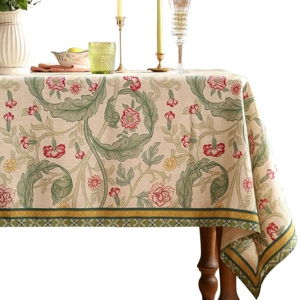 patdrea 55" x 55" Cecilia A Table Cloth - Small Green Tablecloth