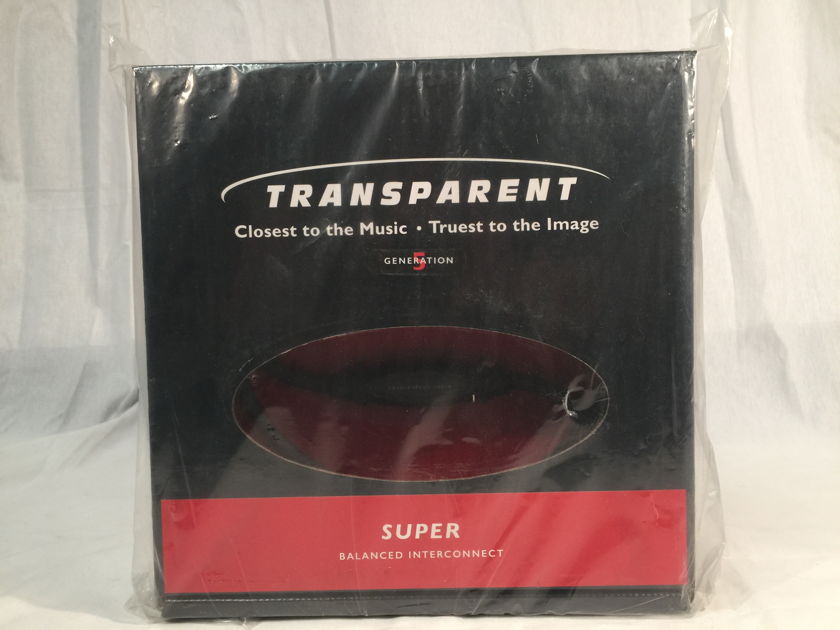 Transparent Audio Super Balanced Interconnect 1.5 Meter XLR GEN 5