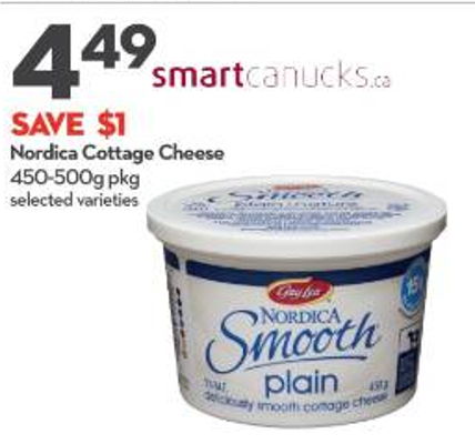 Nordica Cottage Cheese 450 500g Pkg On Sale 4 49 Longo S
