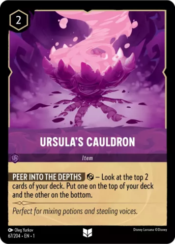 Ursula's Cauldron card from Disney's Lorcana: The First Chapter.