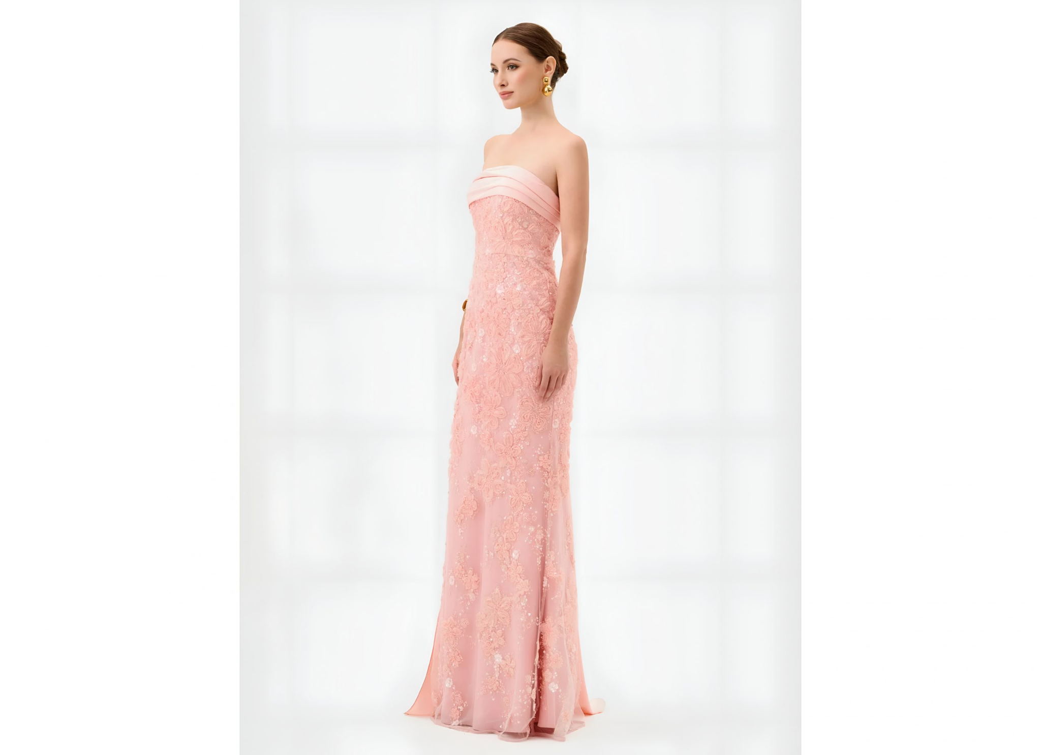PRIM EMBELLISHED SASH GOWN B82D63L - Image 3