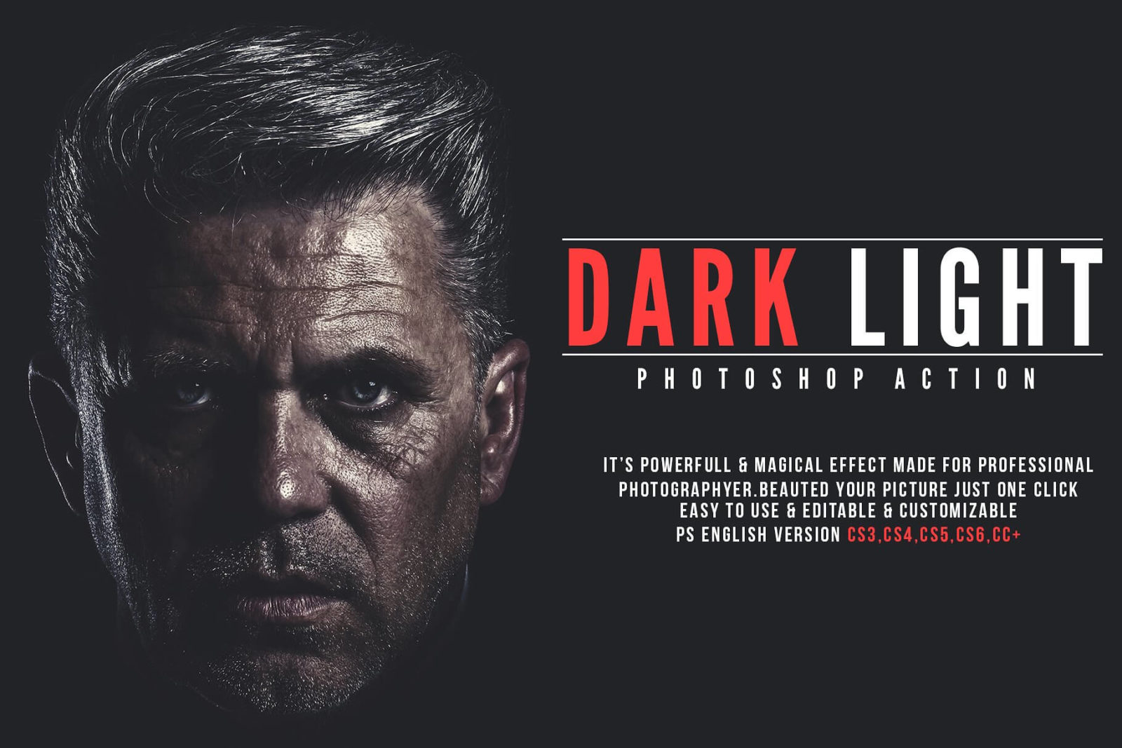 Dark Light Photoshop Action - экшен Фотошоп