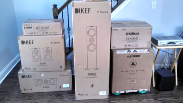 KEF, Yamaha, JL Audio KEF R900 (2), R300 (2), R600C (1)...
