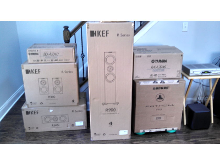 KEF, Yamaha, JL Audio KEF R900 (2), R300 (2), R600C (1), JL Audio Fathom