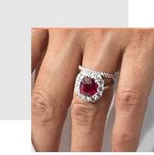 Celebrity diamond and ruby rings - Pobjoy Diamonds designs