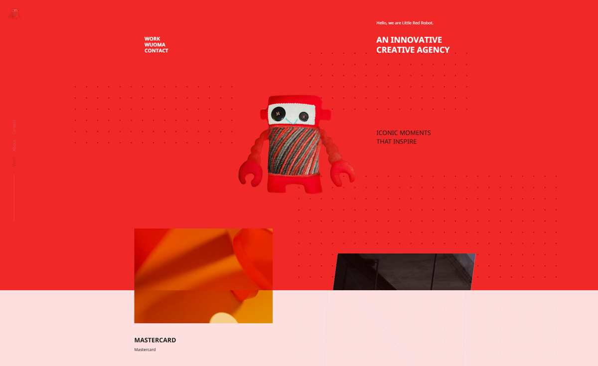 Screenshot of Little Red Robot, from the wordpress websites collection.