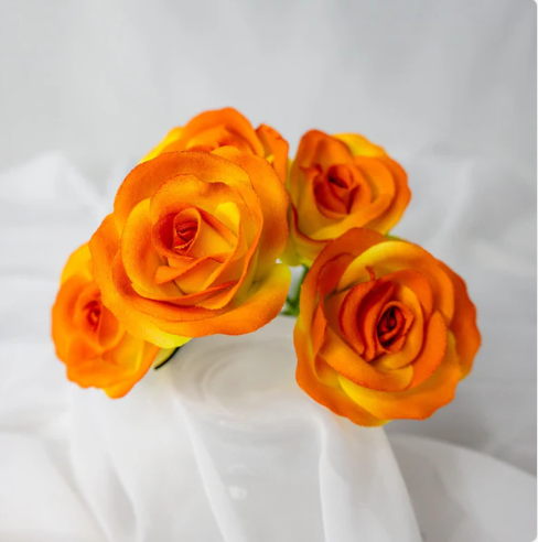 Orange Velveteen Bloom - Realistic Artificial Flowers - Image 4