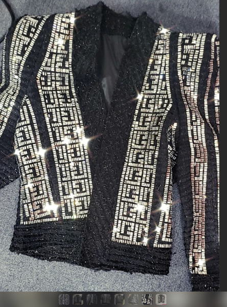 HIGH STREET Newest 2022 Designer Jacket Women's Stunning Diamonds Beaded Jacket - Image 7