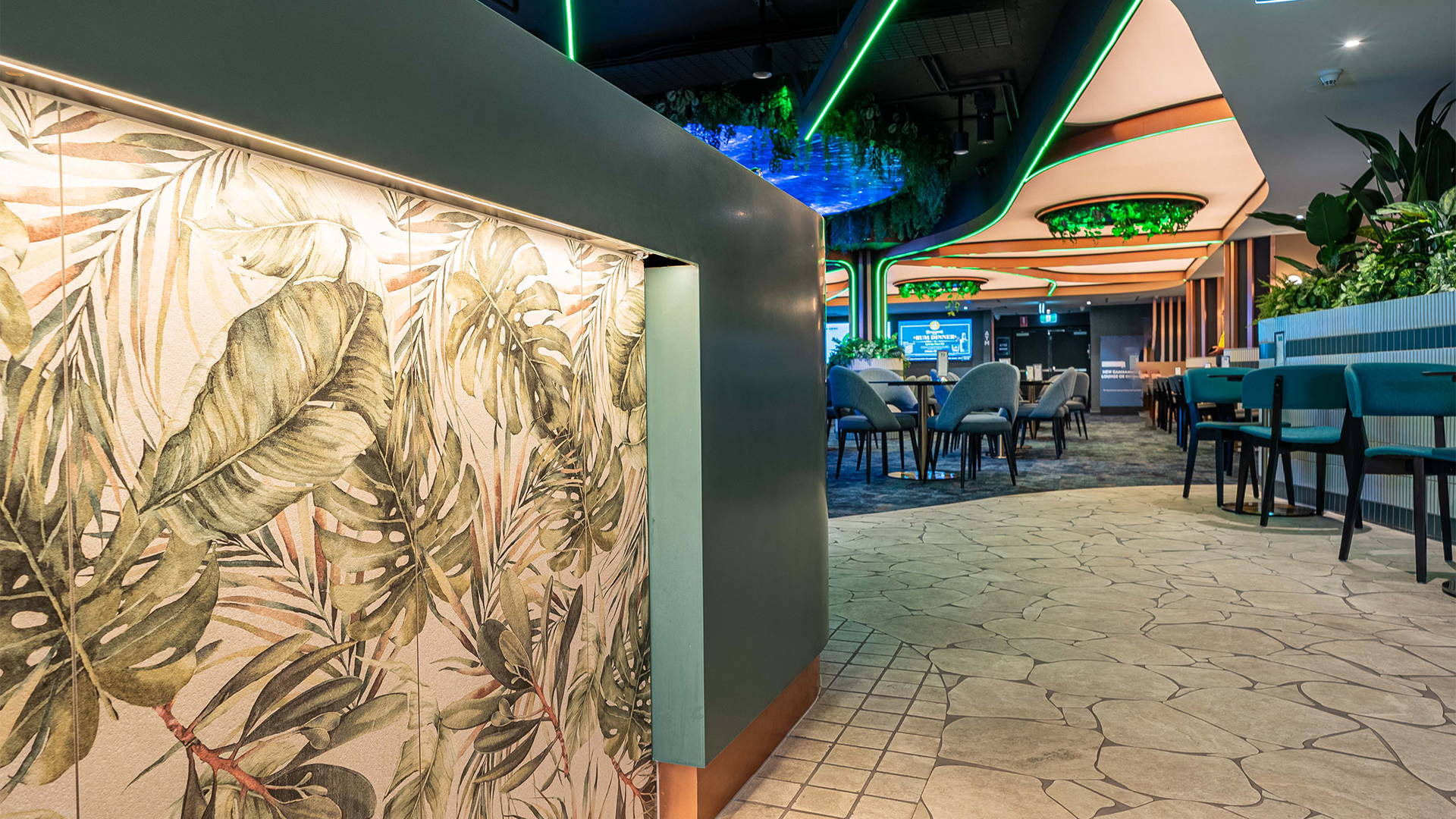 Reception counter table illuminated by LED Strip lighting by Havit Commercial