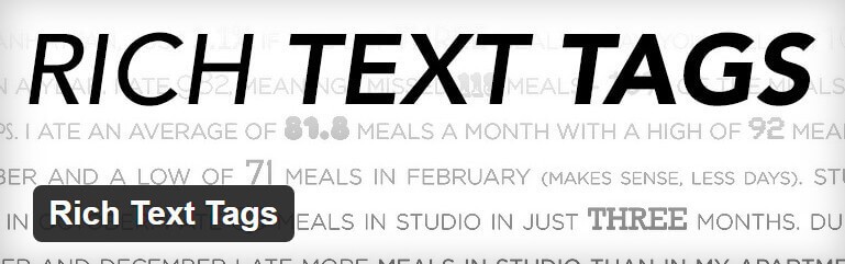 Rich Text Tags - редактирование тегов и категорий WordPress