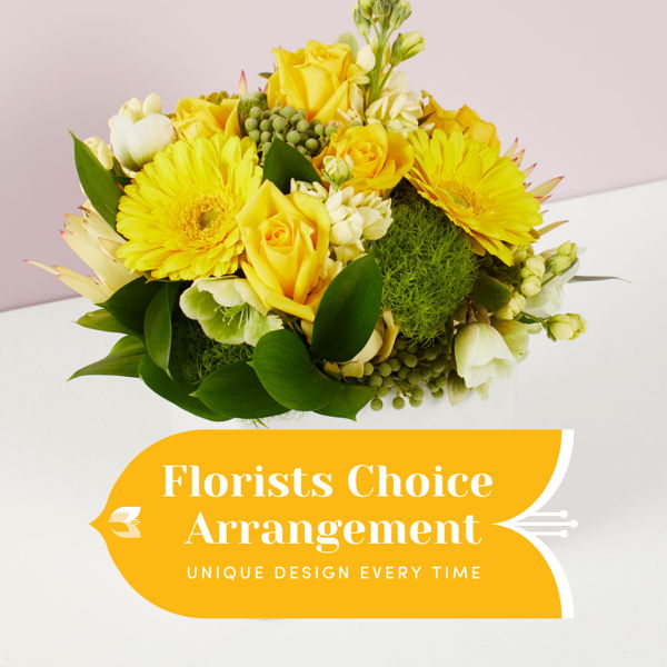 Florists Choice Arrangement in Container_flowers_delivery_interflora_nz