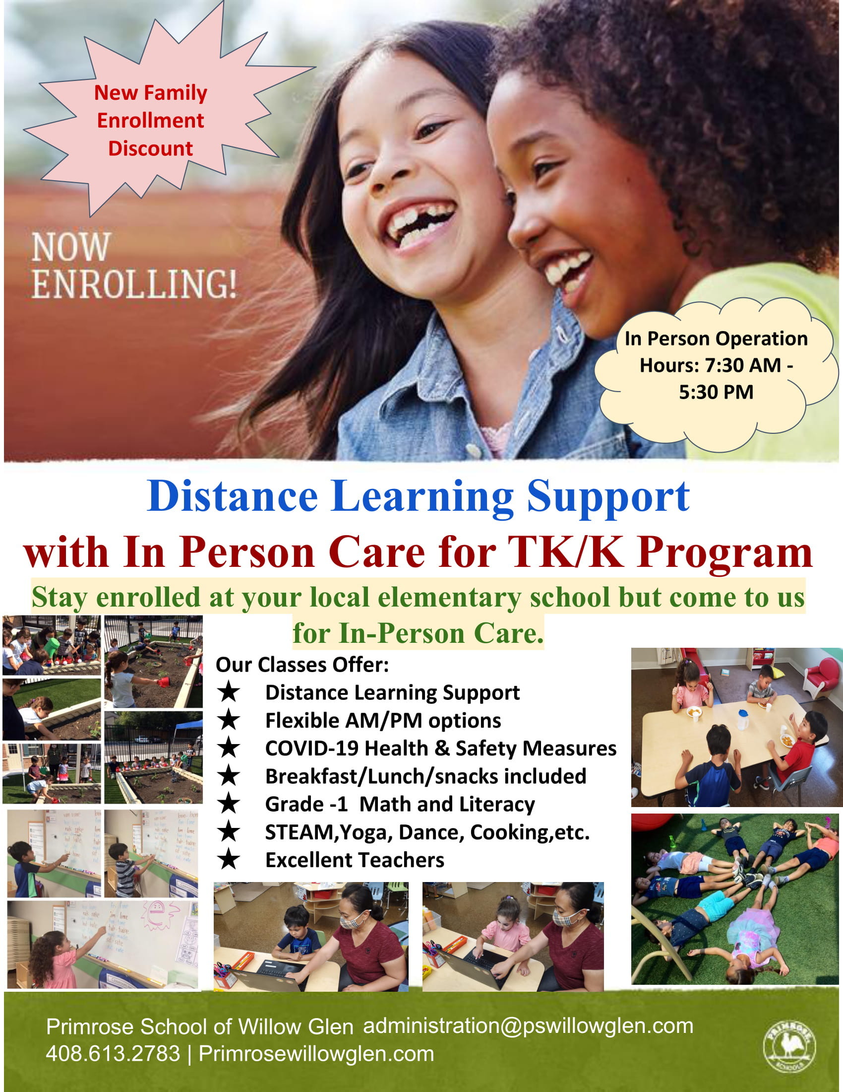 Distance Learning Support with In-Person Care
