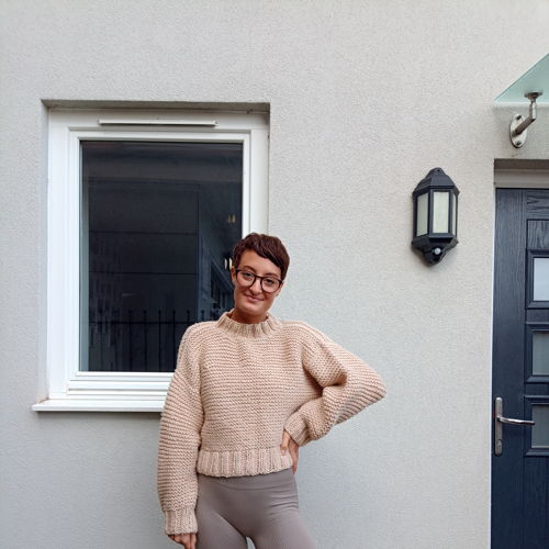 Strickmuster: Super einfacher Pullover mit Strumpfband