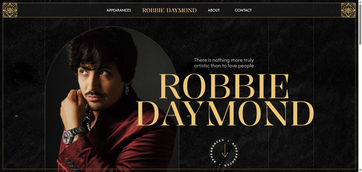 Screenshot of Robbie Daymond, from the voice actor portfolios collection.