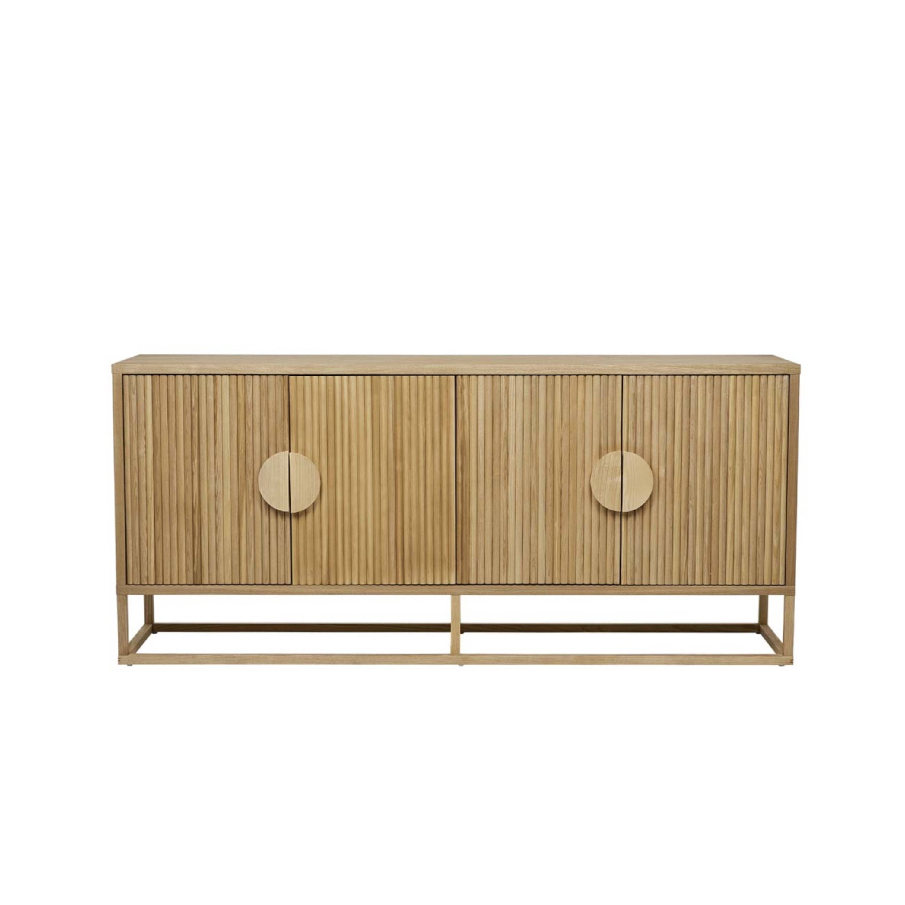 Benjamin Buffet by GlobeWest - Modern Buffet with round handle features on cupboards