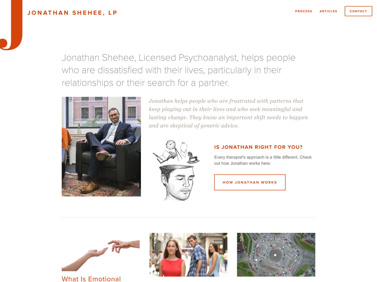 Screenshot of Jonathan Shehee, from the therapist websites collection.