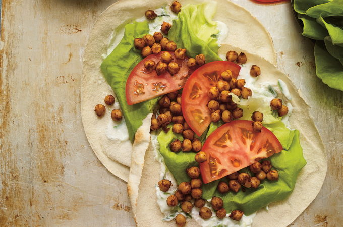 Pitas aux pois chiches « taouk »
