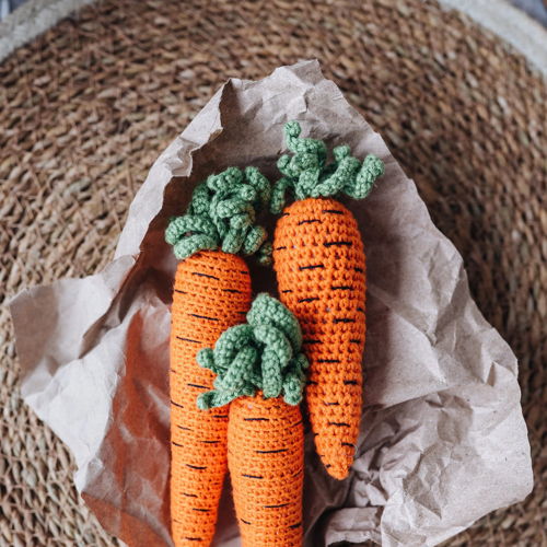 CARROT Crochet Pattern -Easter Carrot Crochet Food Pattern Amigurumi Food  Vegetables Play Food Pattern Amigurumi Patterns Tutorial