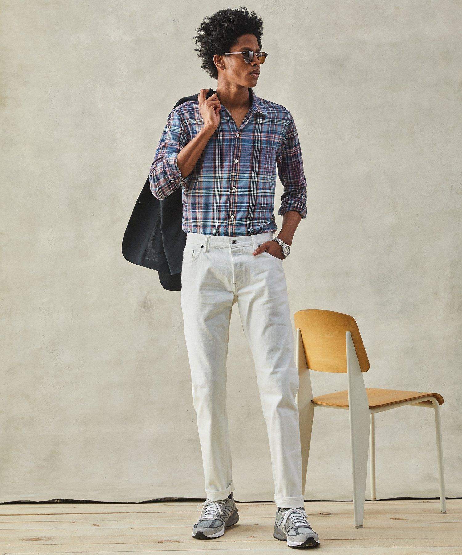 Todd Snyder madras camp collar longe sleeve shirt vs Swimming Shorts - SILKWORLD - Slant