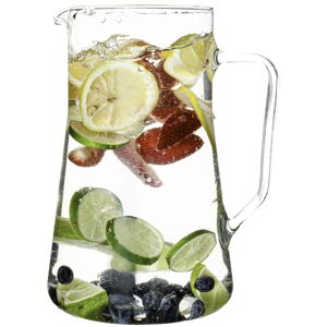 Simax Large Glass Pitcher With Spout, 2.5 Quart (80 Ounce) Borosilicate Glass Iced Tea Pitchers with Handle, Angled Cylinder Design, Glass Water Pitcher, Sangria, Juice, Lemonade Pitcher
