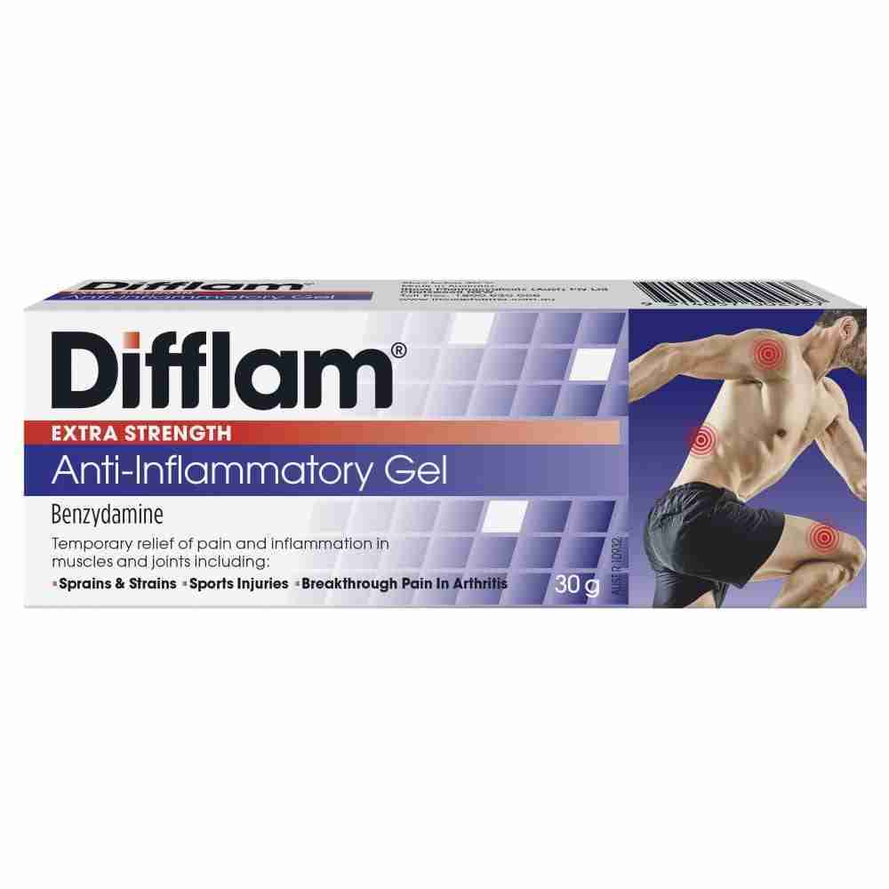 Difflam Anti-Inflammatory Extra Strength Gel 30g Pain Relief Muscles and Joints