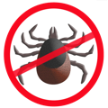 Schild: Zecken verboten