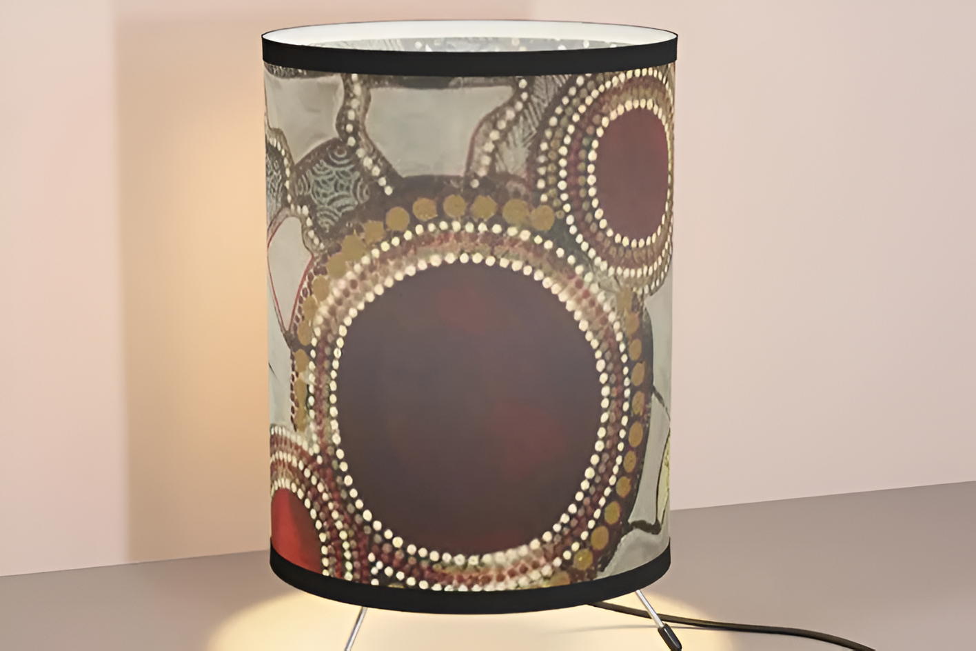 Artistic Tripod Table Lamp, Boho Home Decor Lighting good size - Image 4