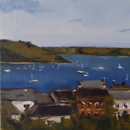 Painting of view over falmouth