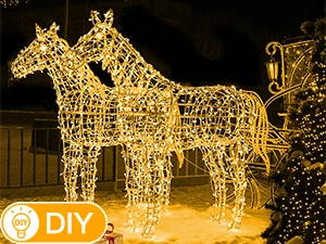 Ollny's 600 leds clear wire warm white Christmas lights with 4 brightness levels