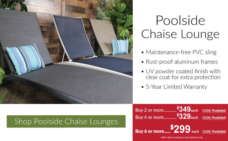 poolside aluminum sling chaise lounge outdoor patio pool lounging