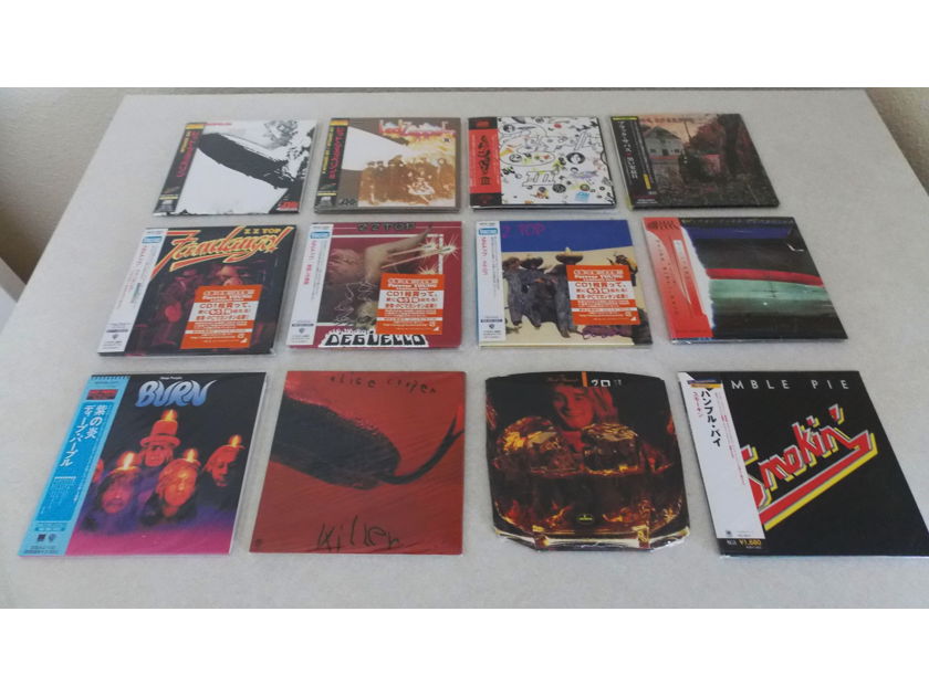 MISC JAPANESE LOT  - MINI LP COMPACT DISCS ZEPPELIN ZZ TOP ETC