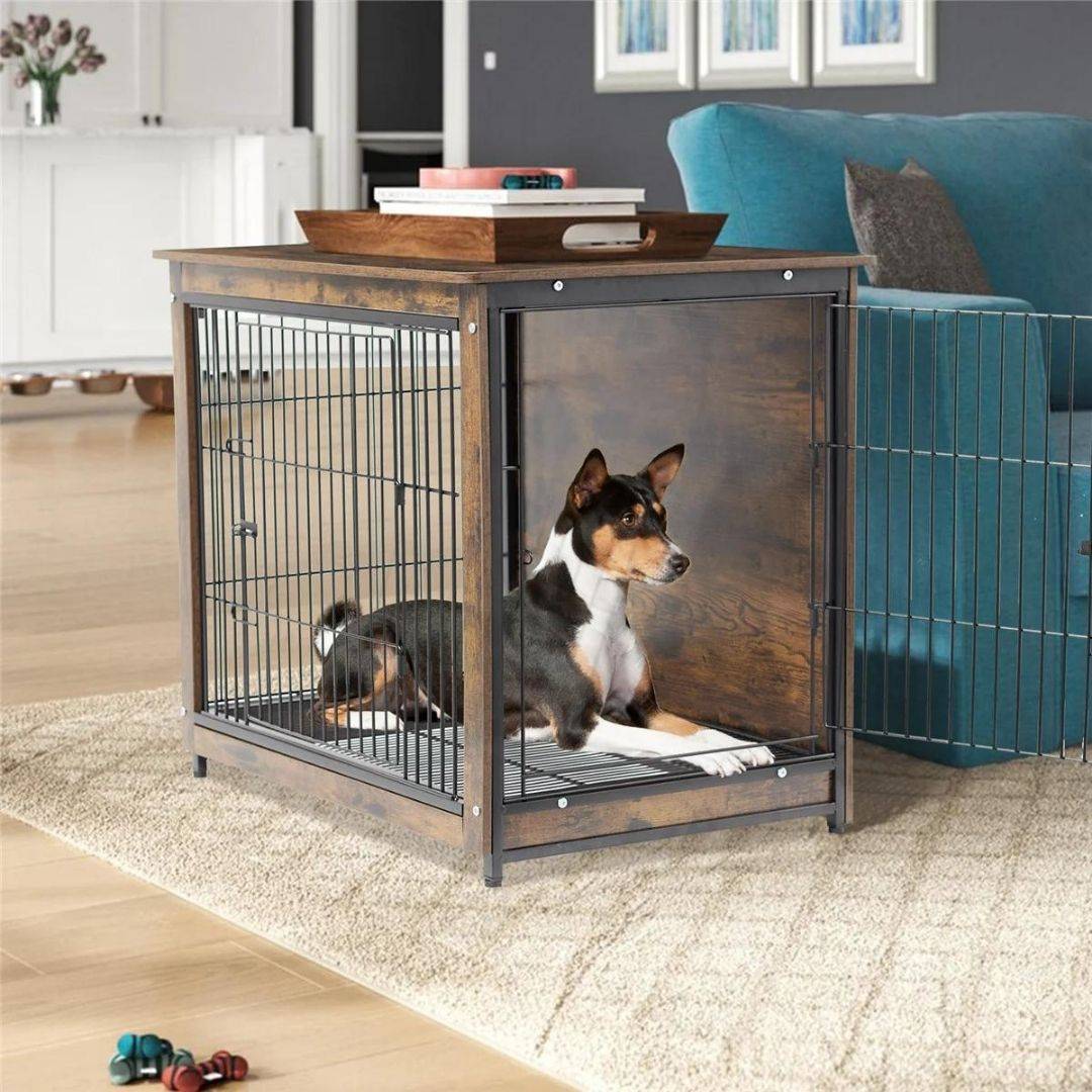 dog table, dog kennel end table, dog crate side table, dog crate side table