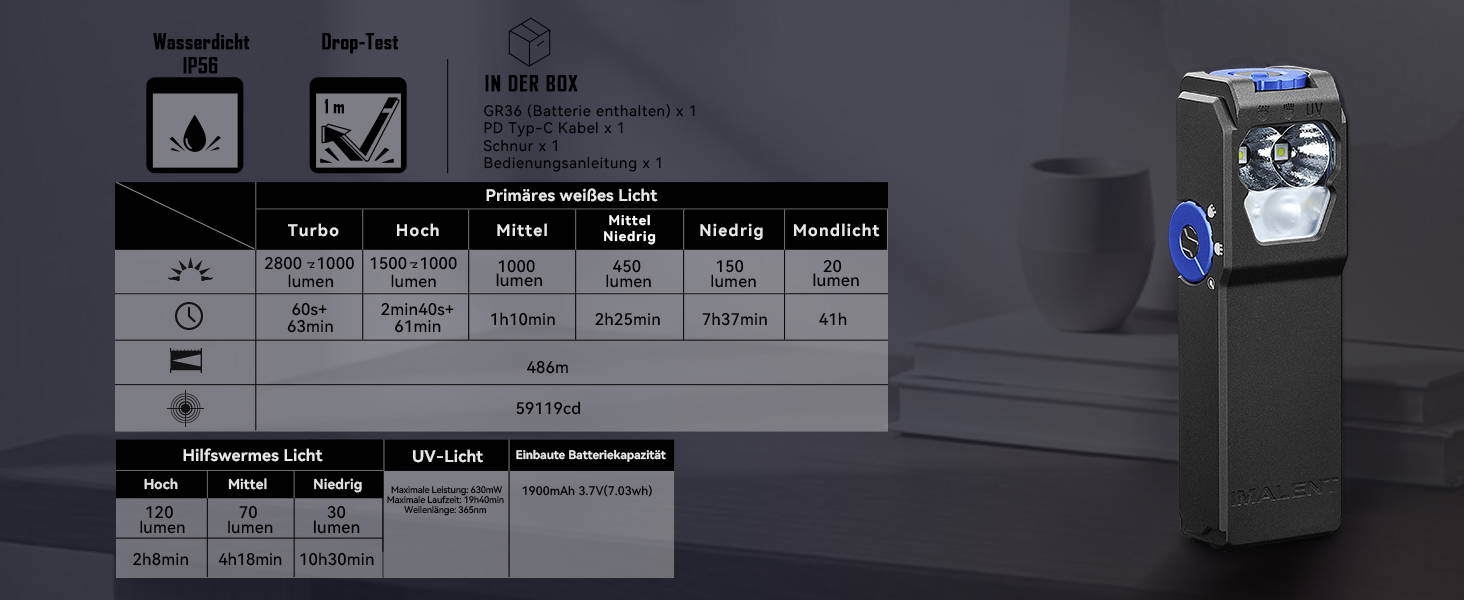 LD35 flashlight GENERAL MODE