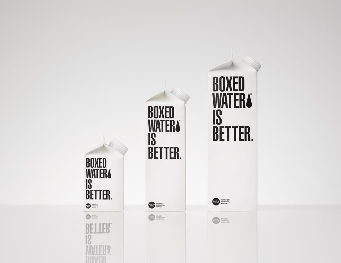 Water boxing. Boxed Water is better. Water Box. Boxed Water Branding. Boxed Water is even better.