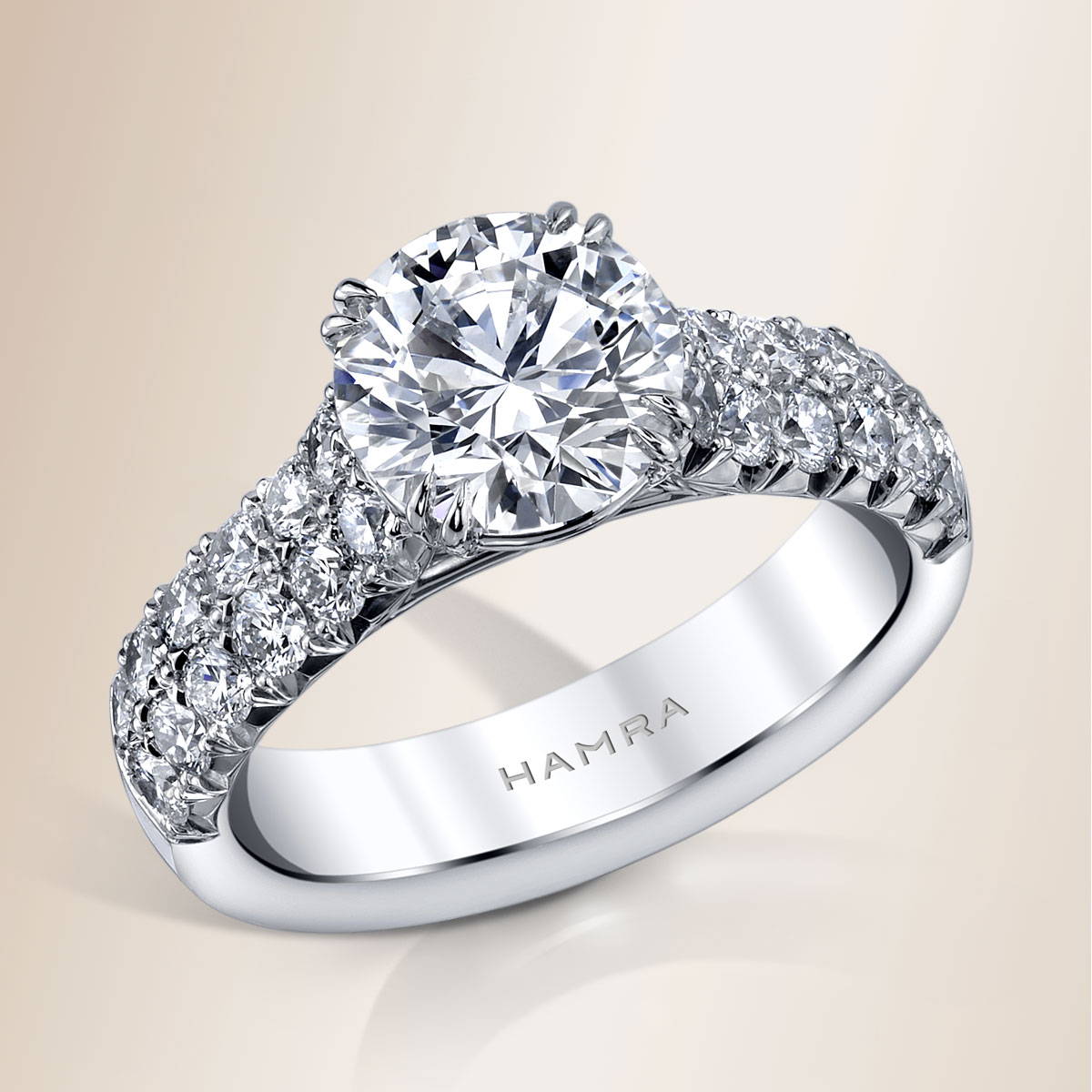 round brilliant cut diamond engagement ring