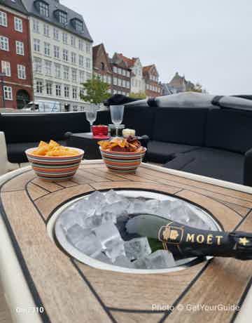 Relax on the boat with a drink
