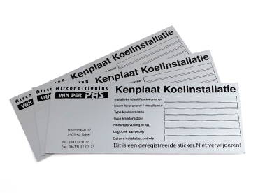 Kenplaat stickers