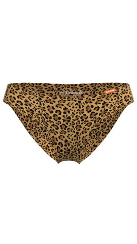 Leopard Print Fairtrade Organic Cotton Low Rise Bikini Knicker