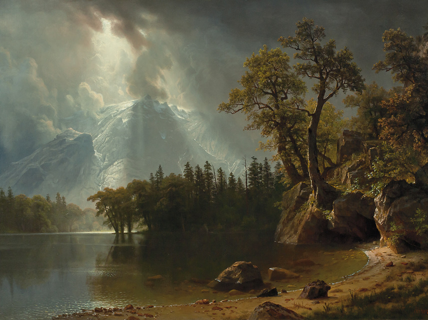 Bierstadt, Passing Storm Over The Sierra Nevadas: emuseum 85.94