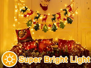 Ollny's 640 leds clear cable warm white/multi-color string lights with 4 brightness levels