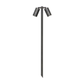 HV1405T-AB - Tivah Antique Brass TRI Colour Double Adjustable LED Bollard Spike Light