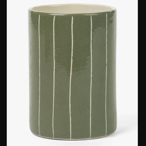 Stripe Ceramic Utensil Holder
