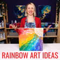 Rainbow Art Ideas - Satisfying Paint Pouring with Olga Soby