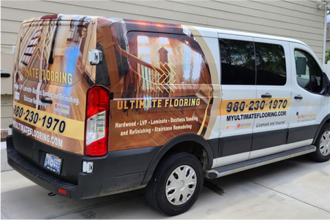 Vehicle Wrap in Charlotte - Ultimate Flooring Vehicle Wrap in Charlotte - Ultimate Flooring