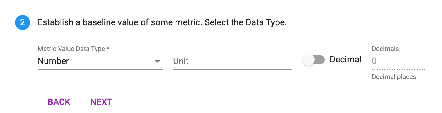 Agile Tools generic Baseline Key Result type