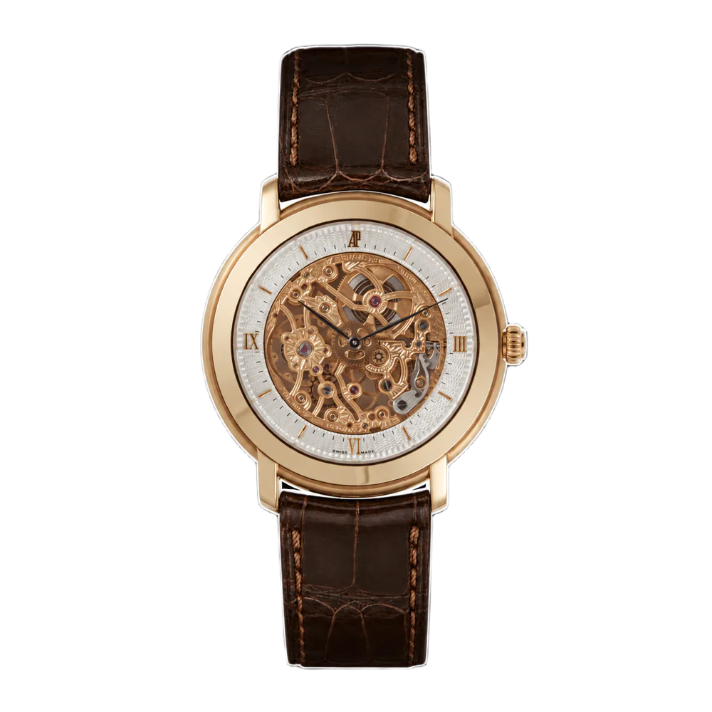 36mm Skeleton Hand-Wound Rose Gold Box and Paper 2004, image 1 36mm Skeleton Hand-Wound Rose Gold Box and Paper 2004, image 1
