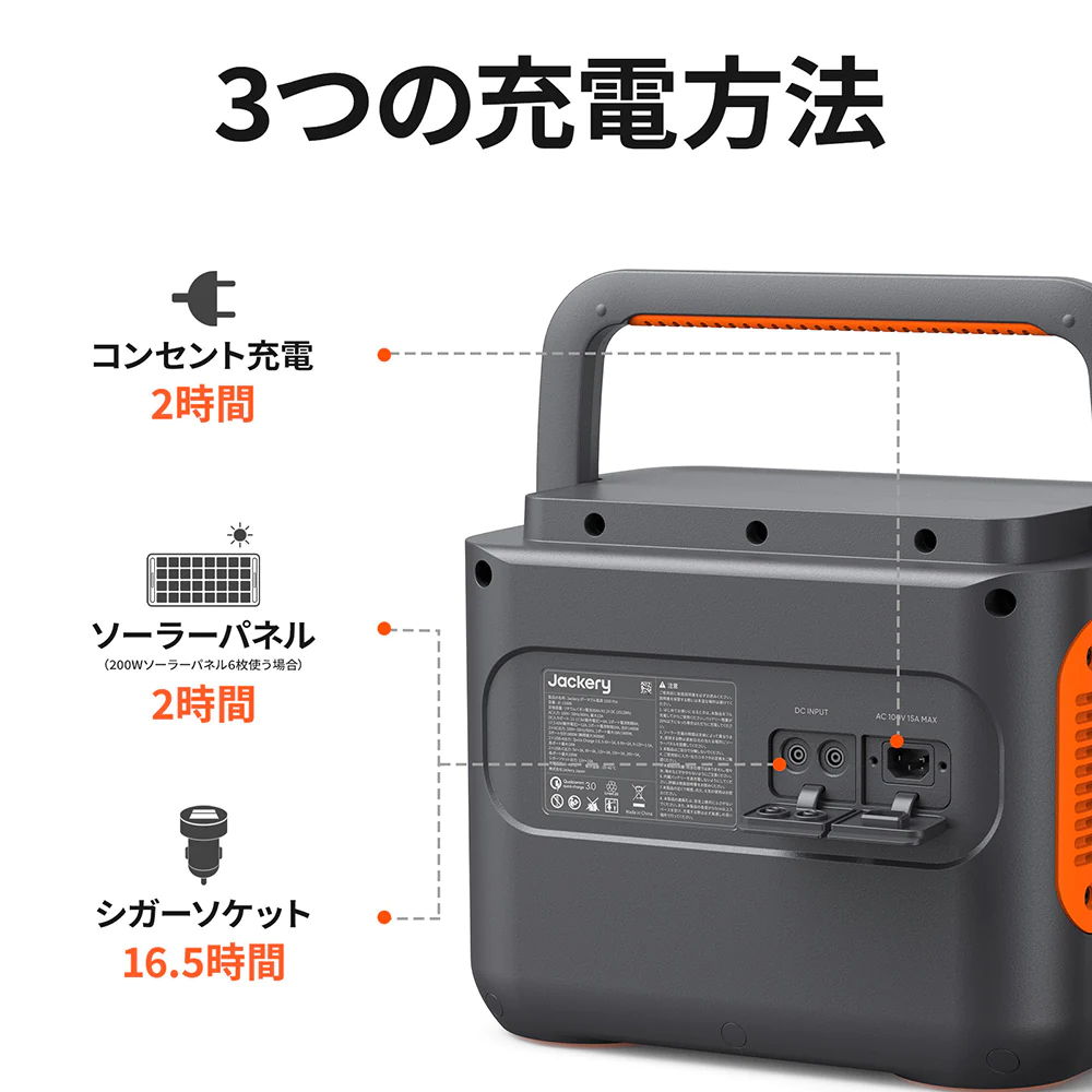 3つの充電方法